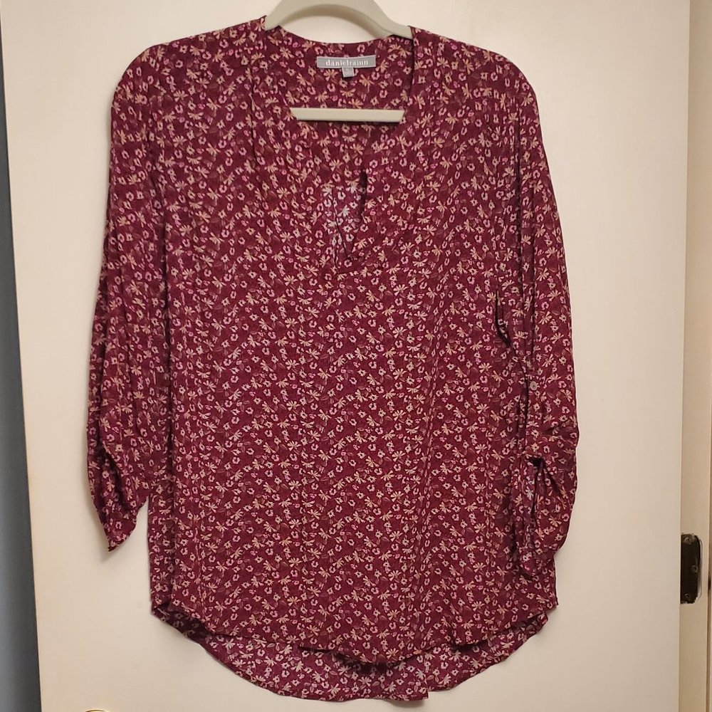 Koda Split Neck Silk Blouse
